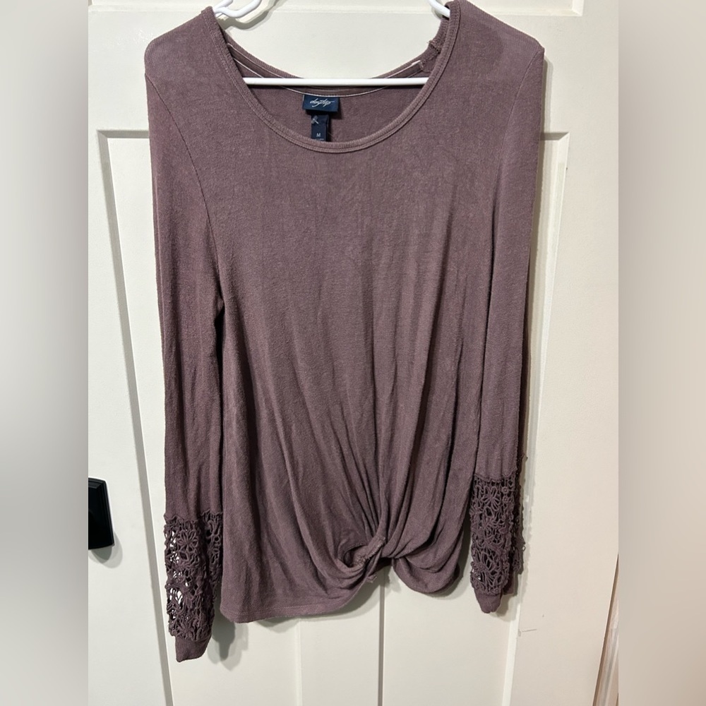 Daytrip crochet detail long sleeve Shirt Blouse